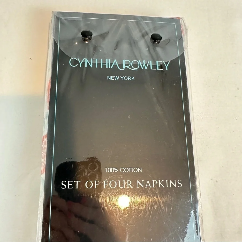 NWT‎ Cynthia Rowley Set 4 Cotton Napkins